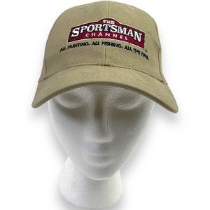 The Sportsman Channel Trucker Hat -‎ Beige Embroidered Lettering - Adjustable